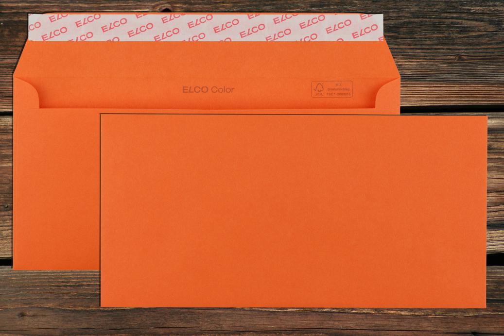 Briefhüllen C6/5 114x229 mm Haftklebend Orange 100 g/qm